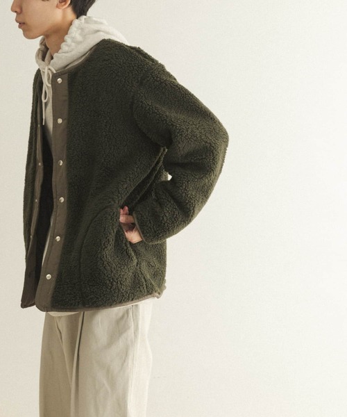 FORK&SPOON（フォークアンドスプーン）の「FORK&SPOON　リバーシブルボアブルゾン（ブルゾン・メンズ・グリーン系その他/ホワイト系その他/ブルー系その他・5/4）」の10枚目の写真