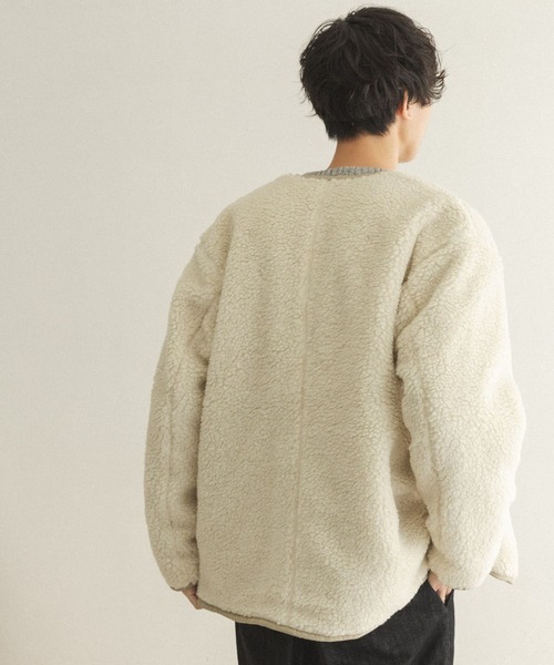 FORK&SPOON（フォークアンドスプーン）の「FORK&SPOON　リバーシブルボアブルゾン（ブルゾン・メンズ・グリーン系その他/ホワイト系その他/ブルー系その他・5/4）」の21枚目の写真