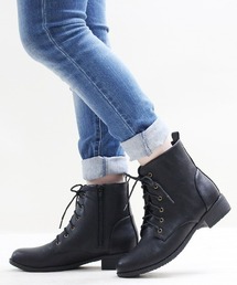 ALETTA（アレッタ）の「細足見せ シンプル 編み上げ ショートブーツ（ブーツ）」