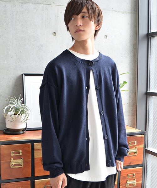 MinoriTY(マイノリティ)の「カーディガン 2WAY ワイドスリーブ カーデ 春服 冬服(カーディガン/ボレロ・メンズ・カーキ/ブラウン/チャコール/ブルー系その他・L/M)」の4枚目の写真