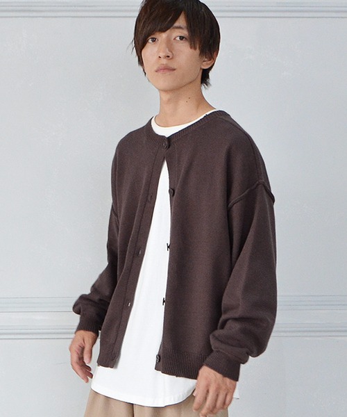 MinoriTY(マイノリティ)の「カーディガン 2WAY ワイドスリーブ カーデ 春服 冬服(カーディガン/ボレロ・メンズ・カーキ/ブラウン/チャコール/ブルー系その他・L/M)」の2枚目の写真
