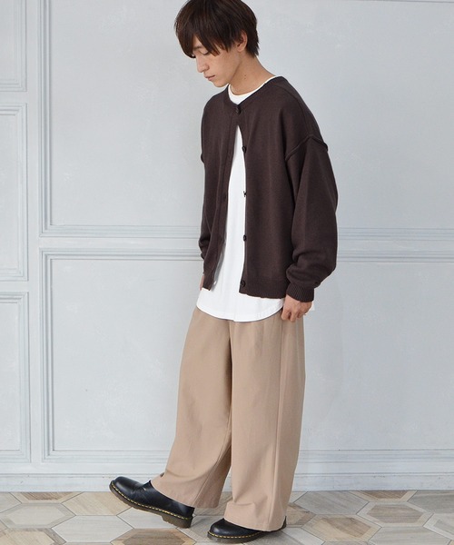 MinoriTY(マイノリティ)の「カーディガン 2WAY ワイドスリーブ カーデ 春服 冬服(カーディガン/ボレロ・メンズ・カーキ/ブラウン/チャコール/ブルー系その他・L/M)」の5枚目の写真