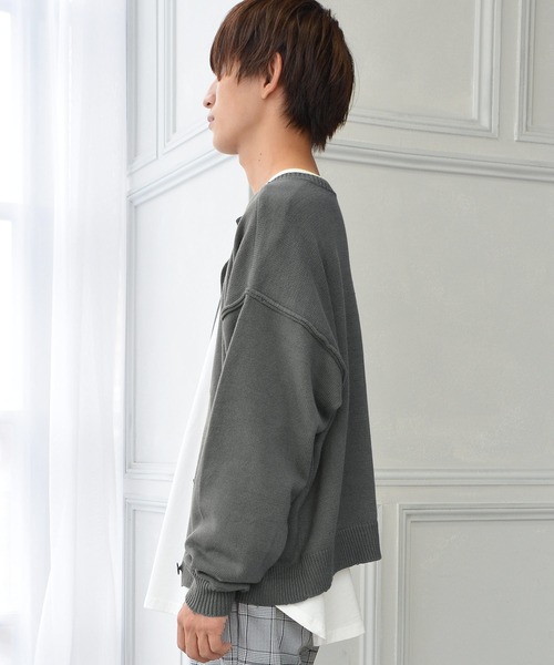 MinoriTY(マイノリティ)の「カーディガン 2WAY ワイドスリーブ カーデ 春服 冬服(カーディガン/ボレロ・メンズ・カーキ/ブラウン/チャコール/ブルー系その他・L/M)」の7枚目の写真