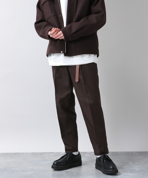 RAGEBLUE（レイジブルー）の「センタープレス/裏起毛PEツイルテーパードスラックス/216175（スラックス・メンズ・ホワイト/ブラック/ブラウン/ベージュ/パープル・MEDIUM/LARGE/SMALL）」の4枚目の写真