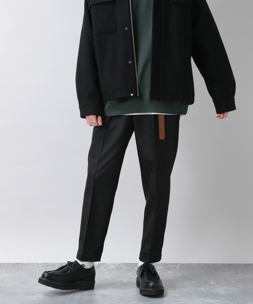 RAGEBLUE（レイジブルー）の「センタープレス/裏起毛PEツイルテーパードスラックス/216175（スラックス・メンズ・ホワイト/ブラック/ブラウン/ベージュ/パープル・MEDIUM/LARGE/SMALL）」の3枚目の写真