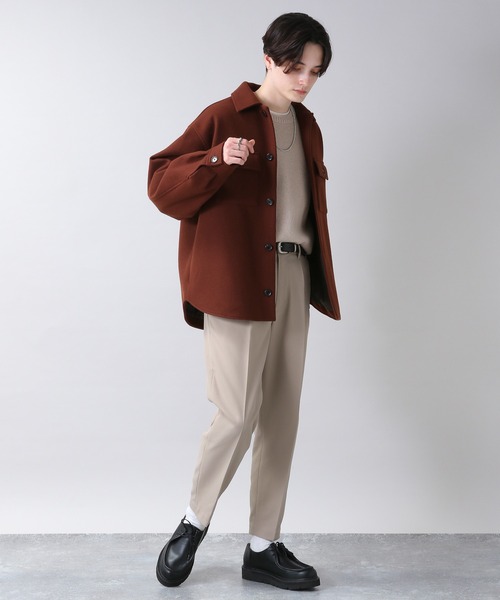 RAGEBLUE（レイジブルー）の「センタープレス/裏起毛PEツイルテーパードスラックス/216175（スラックス・メンズ・ホワイト/ブラック/ブラウン/ベージュ/パープル・MEDIUM/LARGE/SMALL）」の6枚目の写真