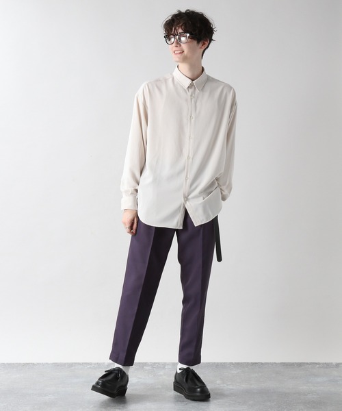 RAGEBLUE（レイジブルー）の「センタープレス/裏起毛PEツイルテーパードスラックス/216175（スラックス・メンズ・ホワイト/ブラック/ブラウン/ベージュ/パープル・MEDIUM/LARGE/SMALL）」の15枚目の写真