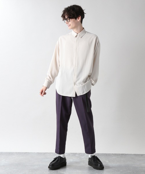 RAGEBLUE（レイジブルー）の「センタープレス/裏起毛PEツイルテーパードスラックス/216175（スラックス・メンズ・ホワイト/ブラック/ブラウン/ベージュ/パープル・MEDIUM/LARGE/SMALL）」の20枚目の写真