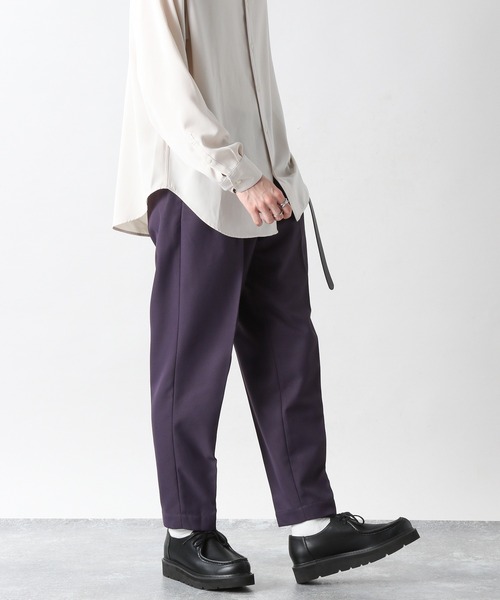 RAGEBLUE（レイジブルー）の「センタープレス/裏起毛PEツイルテーパードスラックス/216175（スラックス・メンズ・ホワイト/ブラック/ブラウン/ベージュ/パープル・MEDIUM/LARGE/SMALL）」の16枚目の写真