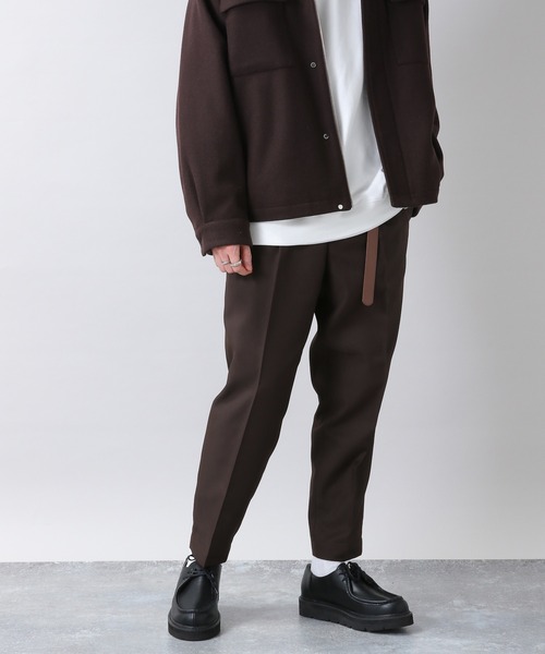 RAGEBLUE（レイジブルー）の「センタープレス/裏起毛PEツイルテーパードスラックス/216175（スラックス・メンズ・ホワイト/ブラック/ブラウン/ベージュ/パープル・MEDIUM/LARGE/SMALL）」の12枚目の写真