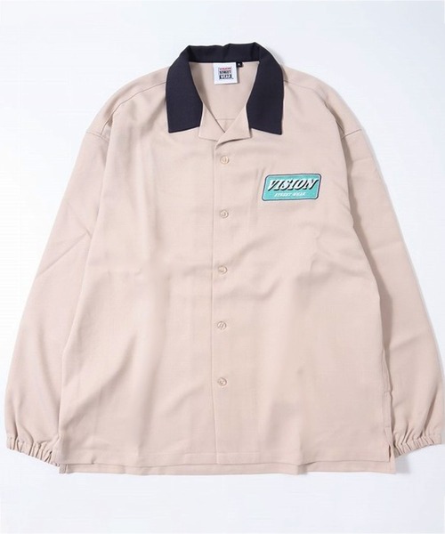 VISION STREET WEAR(ヴィジョンストリートウェア)の「VISION STREET WEAR プレートロゴ刺繍シャツ(シャツ/ブラウス・メンズ・グレイッシュブルー/アイボリー/チャコールグレー・LL/M/L)」の11枚目の写真