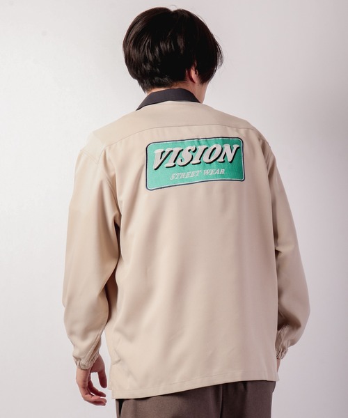 VISION STREET WEAR(ヴィジョンストリートウェア)の「VISION STREET WEAR プレートロゴ刺繍シャツ(シャツ/ブラウス・メンズ・グレイッシュブルー/アイボリー/チャコールグレー・LL/M/L)」の13枚目の写真