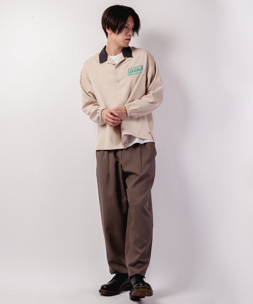 VISION STREET WEAR(ヴィジョンストリートウェア)の「VISION STREET WEAR プレートロゴ刺繍シャツ(シャツ/ブラウス・メンズ・グレイッシュブルー/アイボリー/チャコールグレー・LL/M/L)」の14枚目の写真