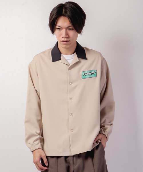VISION STREET WEAR(ヴィジョンストリートウェア)の「VISION STREET WEAR プレートロゴ刺繍シャツ(シャツ/ブラウス・メンズ・グレイッシュブルー/アイボリー/チャコールグレー・LL/M/L)」の12枚目の写真