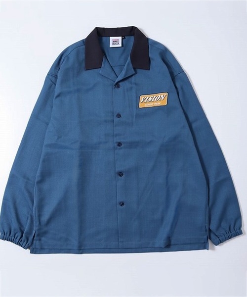 VISION STREET WEAR(ヴィジョンストリートウェア)の「VISION STREET WEAR プレートロゴ刺繍シャツ(シャツ/ブラウス・メンズ・グレイッシュブルー/アイボリー/チャコールグレー・LL/M/L)」の21枚目の写真