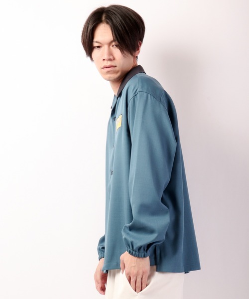 VISION STREET WEAR(ヴィジョンストリートウェア)の「VISION STREET WEAR プレートロゴ刺繍シャツ(シャツ/ブラウス・メンズ・グレイッシュブルー/アイボリー/チャコールグレー・LL/M/L)」の22枚目の写真