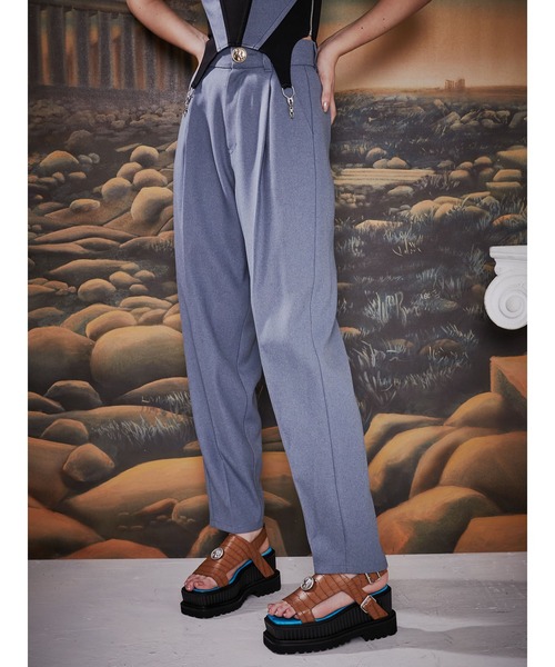 PAMEO POSE(パメオポーズ)の「Inverted Triangle Trousers Blue(スラックス・レディース・ブルー・S/M)」の8枚目の写真
