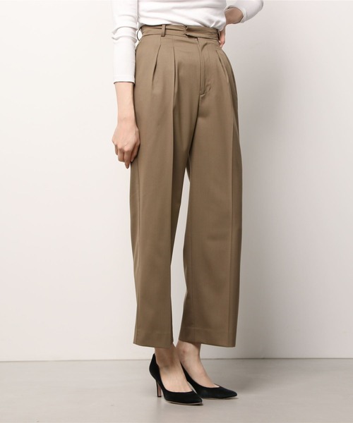 AMERICAN RAG CIE（アメリカンラグシー）の「ウールブレンドタックワイドパンツ（スラックス・レディース・チャコールグレー/キャメル・38/36）」の18枚目の写真