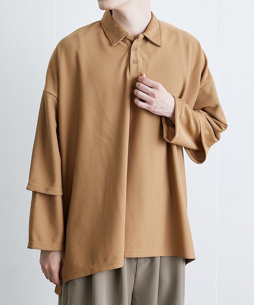 Layered Arm Polo Shirt — многослойное поло‑рукав