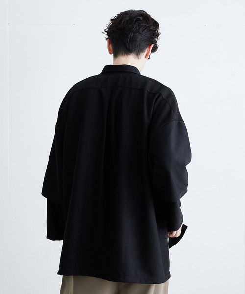 EDDEN ELLEN(エデンエレン)の「レイヤードアームポロシャツ(ポロシャツ・メンズ・ホワイト/ブラック/ベージュ/ブルー・SMALL/MEDIUM/LARGE/X-SMALL)」の10枚目の写真