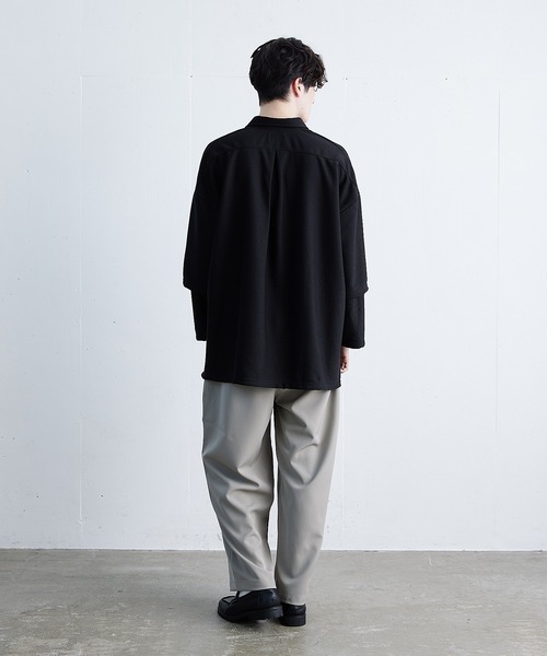 EDDEN ELLEN(エデンエレン)の「レイヤードアームポロシャツ(ポロシャツ・メンズ・ホワイト/ブラック/ベージュ/ブルー・SMALL/MEDIUM/LARGE/X-SMALL)」の9枚目の写真