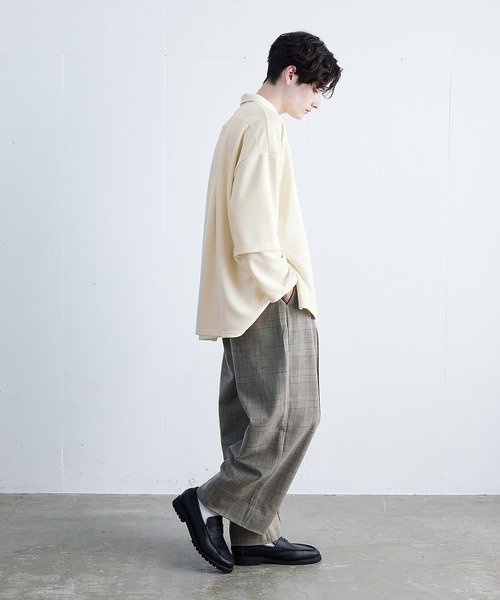 EDDEN ELLEN(エデンエレン)の「レイヤードアームポロシャツ(ポロシャツ・メンズ・ホワイト/ブラック/ベージュ/ブルー・SMALL/MEDIUM/LARGE/X-SMALL)」の19枚目の写真