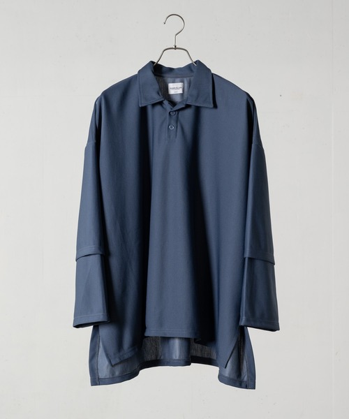 EDDEN ELLEN(エデンエレン)の「レイヤードアームポロシャツ(ポロシャツ・メンズ・ホワイト/ブラック/ベージュ/ブルー・SMALL/MEDIUM/LARGE/X-SMALL)」の18枚目の写真