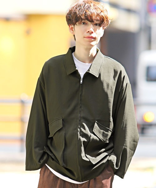 LUXSTYLE（ラグスタイル）の「ポケットZIPブルゾン（ブルゾン・メンズ・その他/カーキ・L/M）」の2枚目の写真