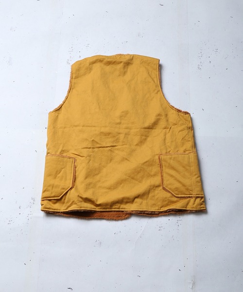 SPINNS（スピンズ）の「リバーシブル ファーベスト（ベスト・メンズ・ダークブラウン/キャメル/ブラック/カーキ・ONESIZE）」の10枚目の写真