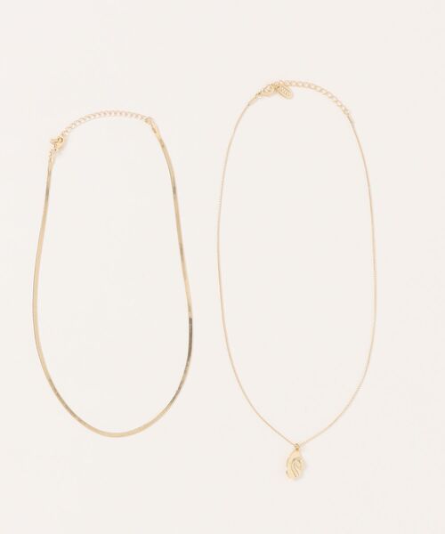 LOWRYS FARM(ローリーズファーム)の「プレート2SETネックレス 257119(ネックレス・レディース・シルバー/ゴールド/その他/キャメル/グレー系その他/ライトグレー/ベージュ・FREE)」の5枚目の写真