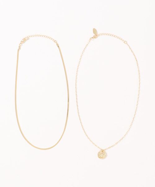 LOWRYS FARM(ローリーズファーム)の「プレート2SETネックレス 257119(ネックレス・レディース・シルバー/ゴールド/その他/キャメル/グレー系その他/ライトグレー/ベージュ・FREE)」の10枚目の写真