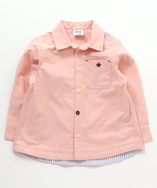 BREEZE（ブリーズ）の「レギュラーカラーシャツ（シャツ/ブラウス・キッズ・ブラック/オフホワイト/ピンク/ブルー・90/100/110/120/130）」の4枚目の写真