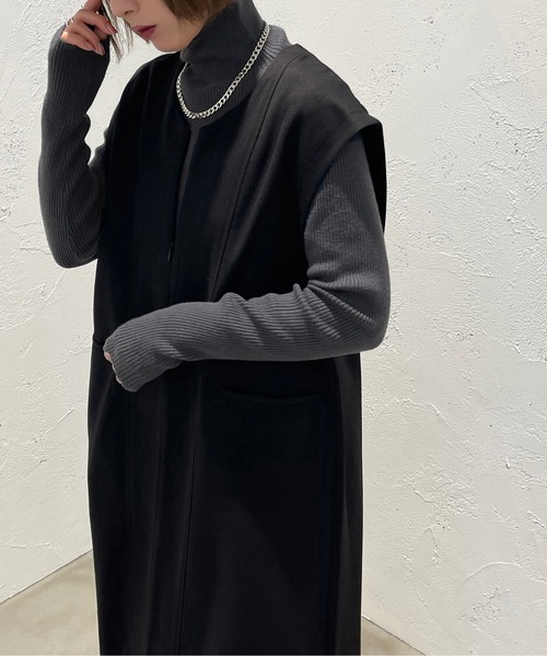 apres jour mignon（アプレジュールミニョン）の「ジップ付きワンピース【ZOZOTOWN限定アイテム】（ワンピース・レディース・ブラック/ダークブラウン/カーキ・X-LARGE/フリー）」の8枚目の写真