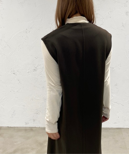 apres jour mignon（アプレジュールミニョン）の「ジップ付きワンピース【ZOZOTOWN限定アイテム】（ワンピース・レディース・ブラック/ダークブラウン/カーキ・X-LARGE/フリー）」の15枚目の写真