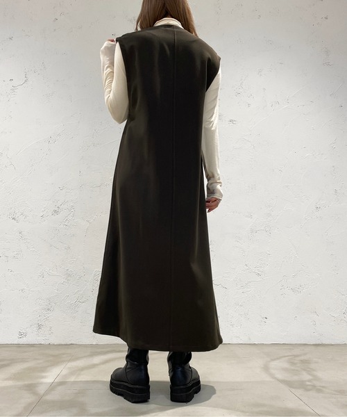 apres jour mignon（アプレジュールミニョン）の「ジップ付きワンピース【ZOZOTOWN限定アイテム】（ワンピース・レディース・ブラック/ダークブラウン/カーキ・X-LARGE/フリー）」の20枚目の写真