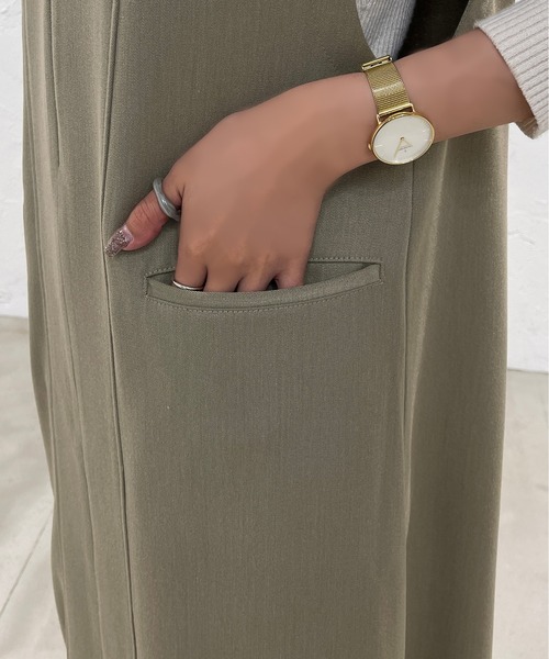 apres jour mignon（アプレジュールミニョン）の「ジップ付きワンピース【ZOZOTOWN限定アイテム】（ワンピース・レディース・ブラック/ダークブラウン/カーキ・X-LARGE/フリー）」の5枚目の写真