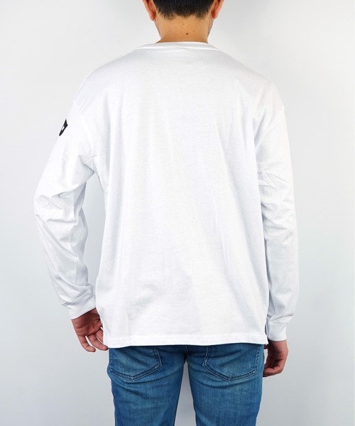 Burner(バーナー)の「【GROOVY STORE】ワイド ロンT ワンポイント 刺繍 スマイル 袖 ロゴ 長袖T(Tシャツ/カットソー・メンズ・ネイビー/ブラック/カーキ/ホワイト・LL/M/L)」の8枚目の写真
