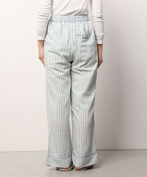 REVEYU(レブユー)の「REVEYU/stripe pajamas pants(スラックス・レディース・グリーン系その他4・LARGE)」の2枚目の写真