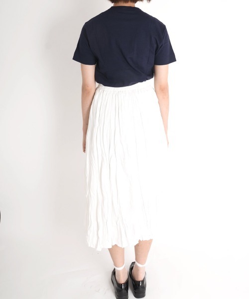 urge：（アージコロン ）の「【URGE：】しわ プリーツ加工　フレア　スカート（スカート・レディース・ブラック/ホワイト/ベージュ・MEDIUM/LARGE/SMALL）」の11枚目の写真