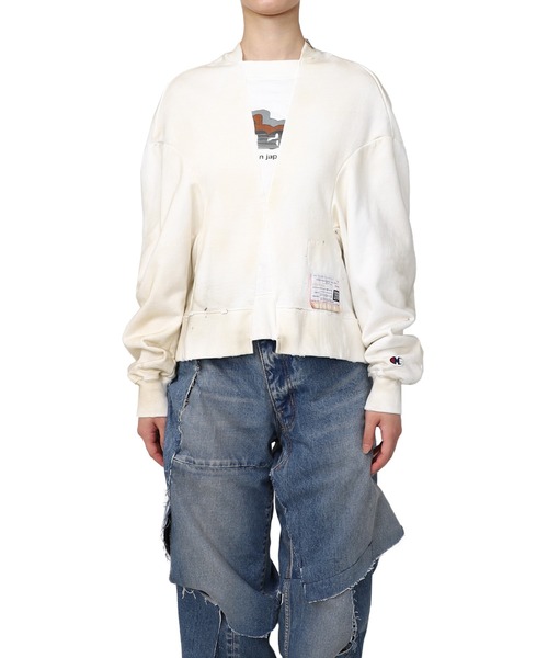 Maison MIHARA YASUHIRO(メゾンミハラヤスヒロ)の「Switching Pullover(スウェット・レディース・ホワイト/ブラック・FREE)」の1枚目の写真