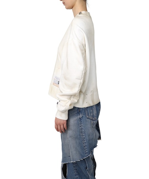 Maison MIHARA YASUHIRO(メゾンミハラヤスヒロ)の「Switching Pullover(スウェット・レディース・ホワイト/ブラック・FREE)」の5枚目の写真