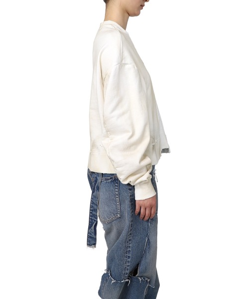 Maison MIHARA YASUHIRO(メゾンミハラヤスヒロ)の「Switching Pullover(スウェット・レディース・ホワイト/ブラック・FREE)」の7枚目の写真