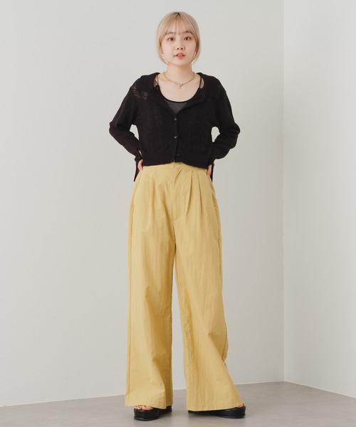 Kastane(カスタネ)の「【カタログ掲載アイテム】透かし編み衿付きカーディガン(カーディガン/ボレロ・レディース・アイボリー/ブラック・FREE)」の18枚目の写真