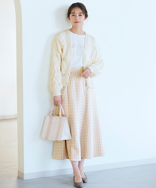 grove(グローブ)の「◆変わり織チェックマーメイドスカート(スカート・レディース・ブラック系1/ベージュ系1/ブルー系1・01/02/03/04)」の13枚目の写真