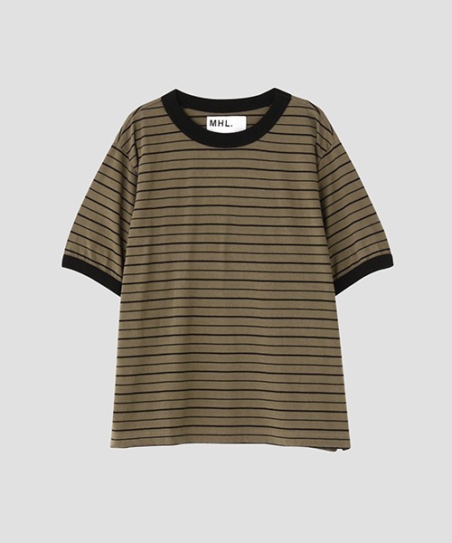 MHL.（エムエイチエル）の「COTTON LINEN STRIPE JERSEY（Tシャツ
