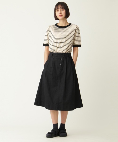 MHL.（エムエイチエル）の「COTTON LINEN STRIPE JERSEY（Tシャツ