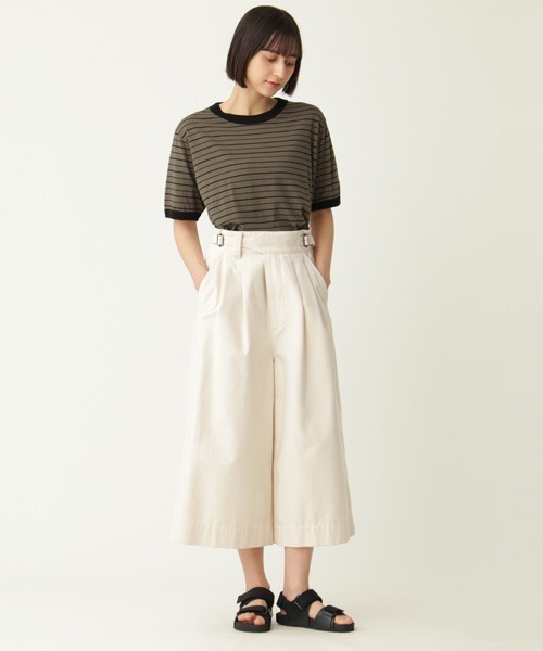 MHL.（エムエイチエル）の「COTTON LINEN STRIPE JERSEY（Tシャツ