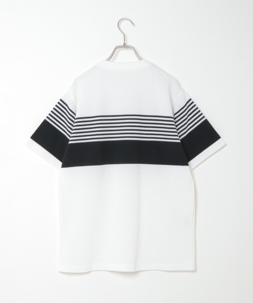 ikka(イッカ)の「パイナップルパネルボーダーT(Tシャツ/カットソー・メンズ・ブラック/ネイビー/グレー・S/M/L/XL)」の6枚目の写真