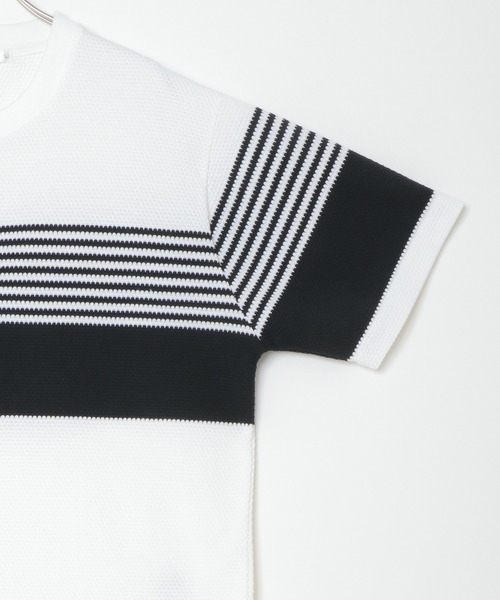 ikka(イッカ)の「パイナップルパネルボーダーT(Tシャツ/カットソー・メンズ・ブラック/ネイビー/グレー・S/M/L/XL)」の8枚目の写真