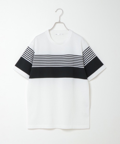ikka(イッカ)の「パイナップルパネルボーダーT(Tシャツ/カットソー・メンズ・ブラック/ネイビー/グレー・S/M/L/XL)」の14枚目の写真